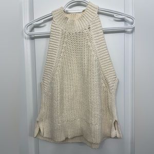Aritzia Le Fou Wilfred crevier halter knit top in US size S